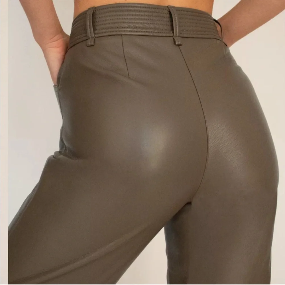 Aritizia Wilfred faux leather high rise pants 6 - Picture 4 of 13